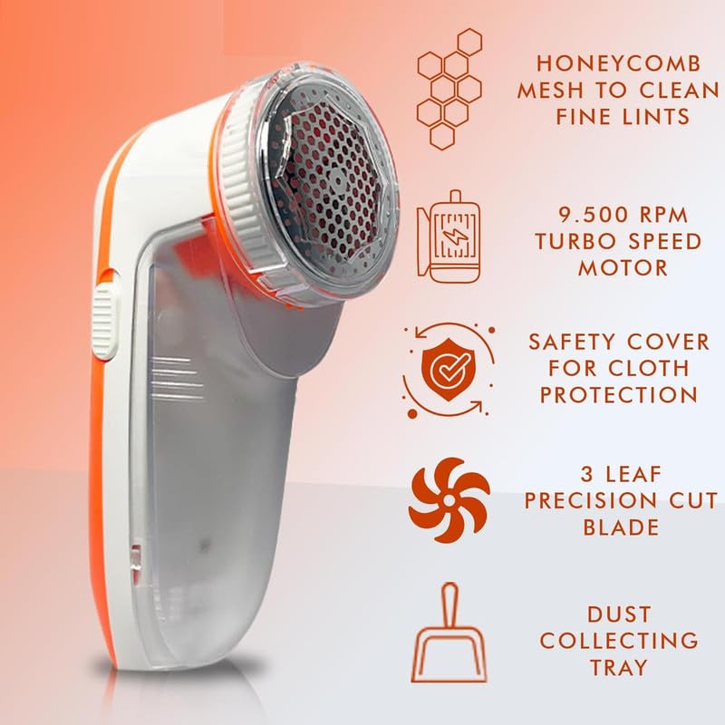 COVERLY Lint Remover for Clothes Lint Bhur RUA Fluff Remover Best Electric Lint Remover for Sweaters Blankets woolens 1 Year Guarantee - Image 2