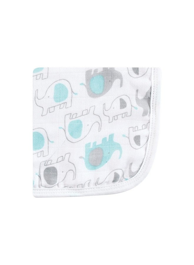 Luvable Friends Unisex Baby Muslin Washcloths, Basic Elephant, One Size - Image 2