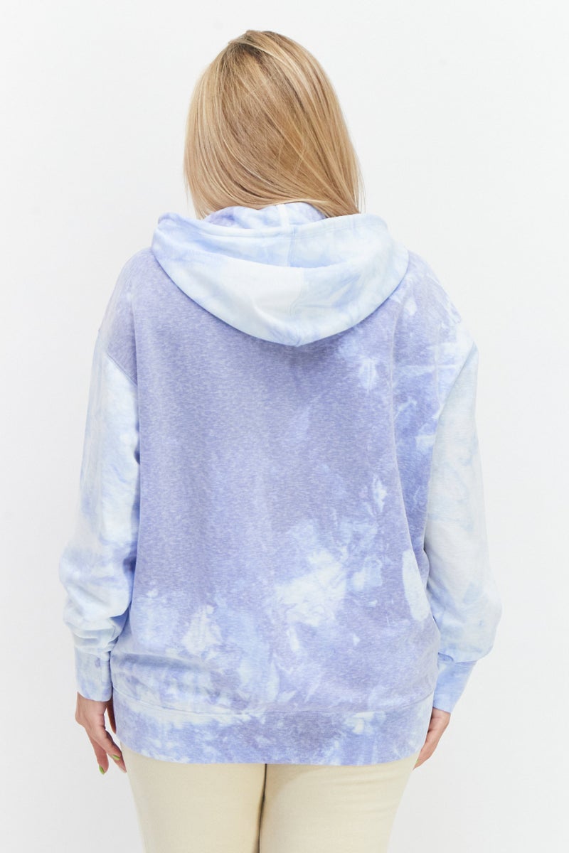 Nike Women Sportswear Fit Hooded Long Sleeve Running Hoodies, Lavender/White - Image 3