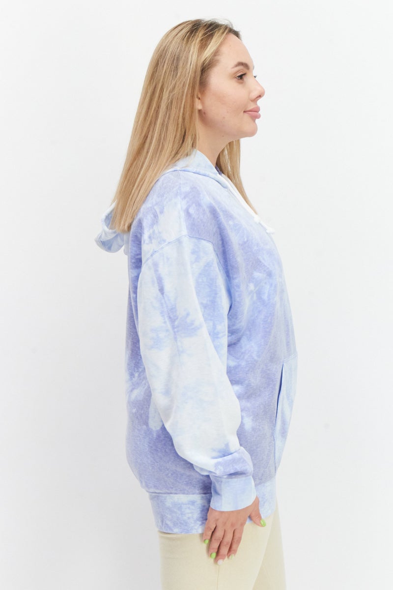 Nike Women Sportswear Fit Hooded Long Sleeve Running Hoodies, Lavender/White - Image 2