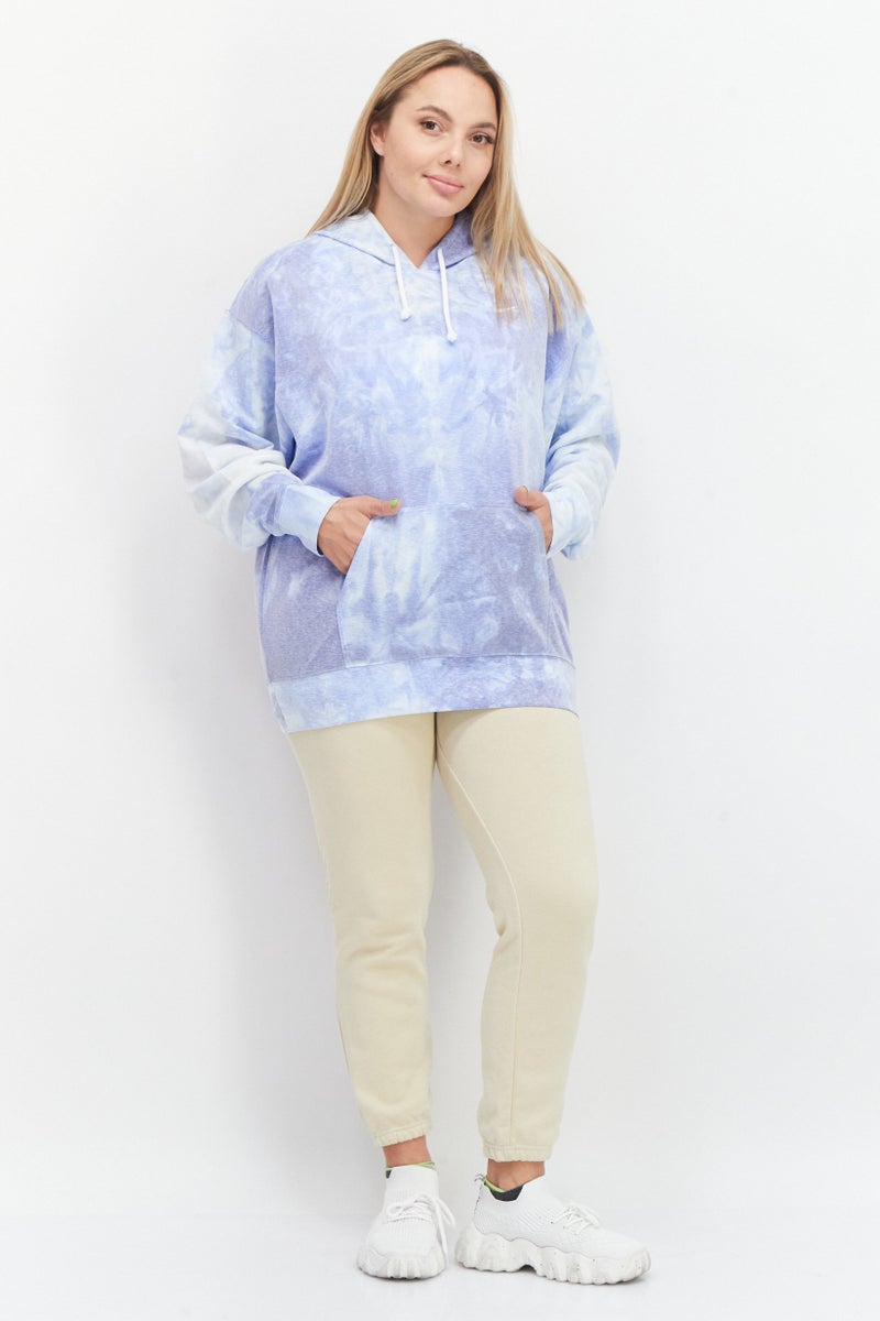 Nike Women Sportswear Fit Hooded Long Sleeve Running Hoodies, Lavender/White - Image 4