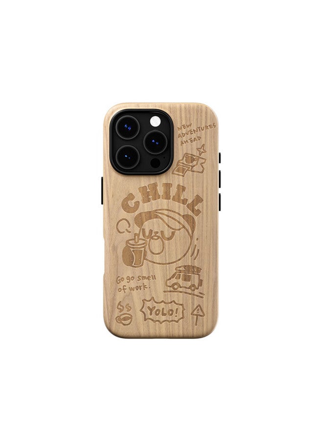 ميزو Meizu Pandaer Wilderness Magnetic Skin غطاء هاتف مغناطيسي، شرب الشاي، مناسب لـ Iphone 16 Pro، مصفوفة مغناطيسية بقوة شفط عالية، مادة مركبة من خمس طبقات، هيكل تغطية كاملة - Image 1