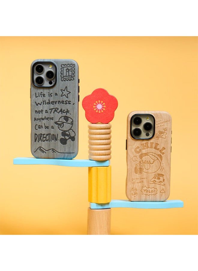 ميزو Meizu Pandaer Wilderness Magnetic Skin غطاء هاتف مغناطيسي، شرب الشاي، مناسب لـ Iphone 16 Pro، مصفوفة مغناطيسية بقوة شفط عالية، مادة مركبة من خمس طبقات، هيكل تغطية كاملة - Image 3