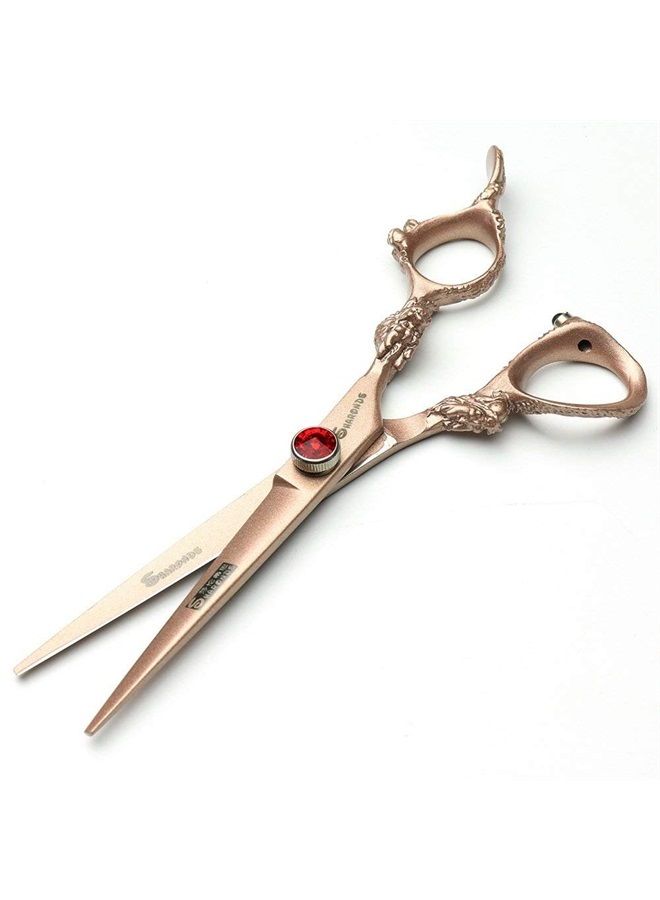 AXEMOORE مقص تصفيف الشعر الياباني 440C باللون الوردي الذهبي لمصففي الشعر المحترفين - Image 2