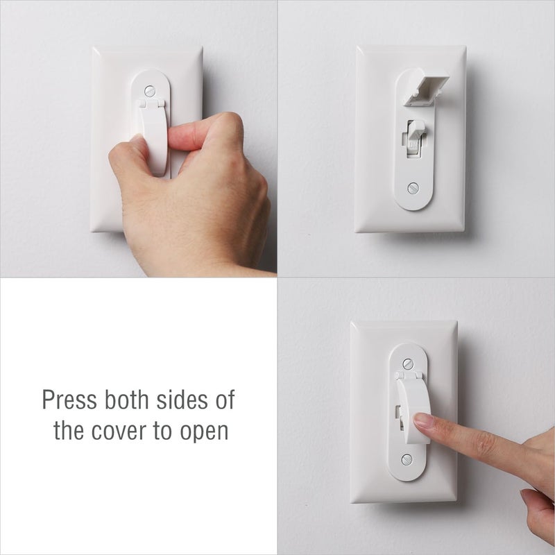 CLYMENE Wall Switch Guard, Child Proof Light Switch Cover Guard | Toggle Style | Light Switch Protection | Keep Toggle Switch in On or Off Position | 1 Pack, White - Image 3