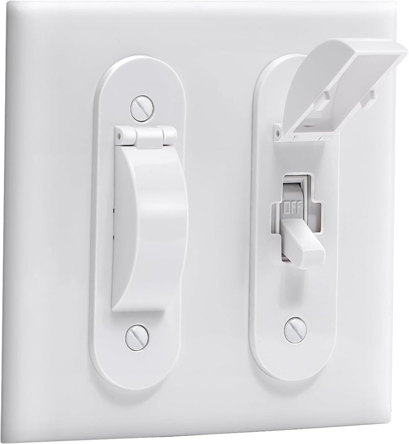 CLYMENE Wall Switch Guard, Child Proof Light Switch Cover Guard | Toggle Style | Light Switch Protection | Keep Toggle Switch in On or Off Position | 1 Pack, White - Image 1