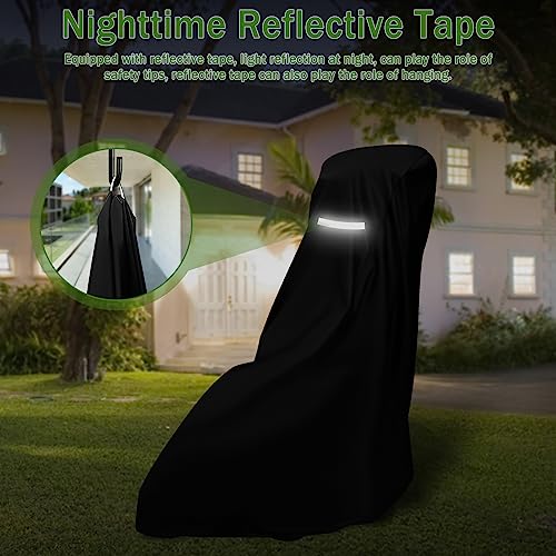 HCFGS Lawn Mower Cover,Heavy Duty 420D Polyester Oxford Push Mower Cover,Waterproof,UV Protection Universal Fit Push Lawn Mower with Drawstring & Cover Storage Bag,Lawnmower Covers for Outdoor Waterproof - Image 4