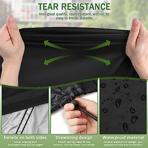 HCFGS Lawn Mower Cover,Heavy Duty 420D Polyester Oxford Push Mower Cover,Waterproof,UV Protection Universal Fit Push Lawn Mower with Drawstring & Cover Storage Bag,Lawnmower Covers for Outdoor Waterproof - Image 3