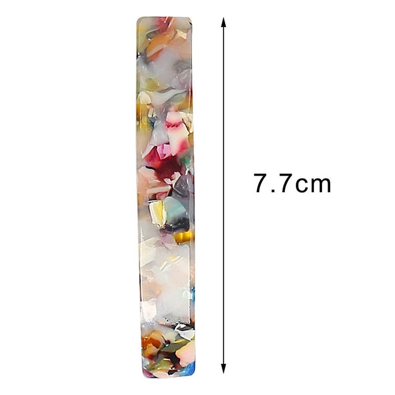 SUMAJU 6 Pcs Tortoise Shell Hair Barrettes,Stocking Stuffers for Women Acetate French Design Flat Hair Clips for Girls Mom (2) - Image 3