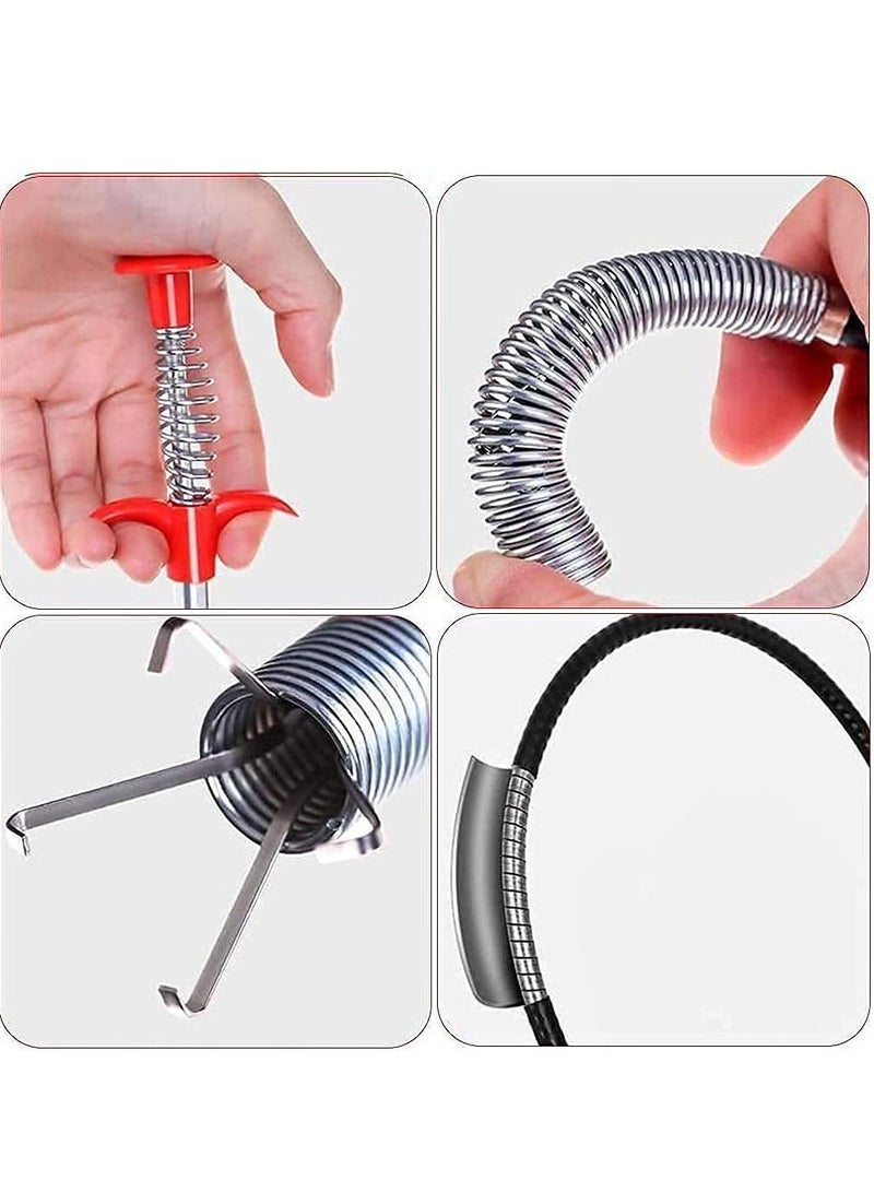Drain Pipe Cleaning Spring Stick Hair Catching Claw Wire Sink Sewer Clog Dredge Remover Basin Tool 90Cm - Image 4
