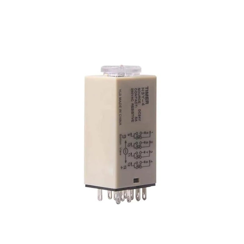 قطعة واحدة H3Y-4 AC110V 220V مؤقت تأخير تشغيل الطاقة بمفتاح دوار 1S/5S/10S/30S/60S/5M/10M/30M/60M (0-1 ثانية AC110V) - Image 3