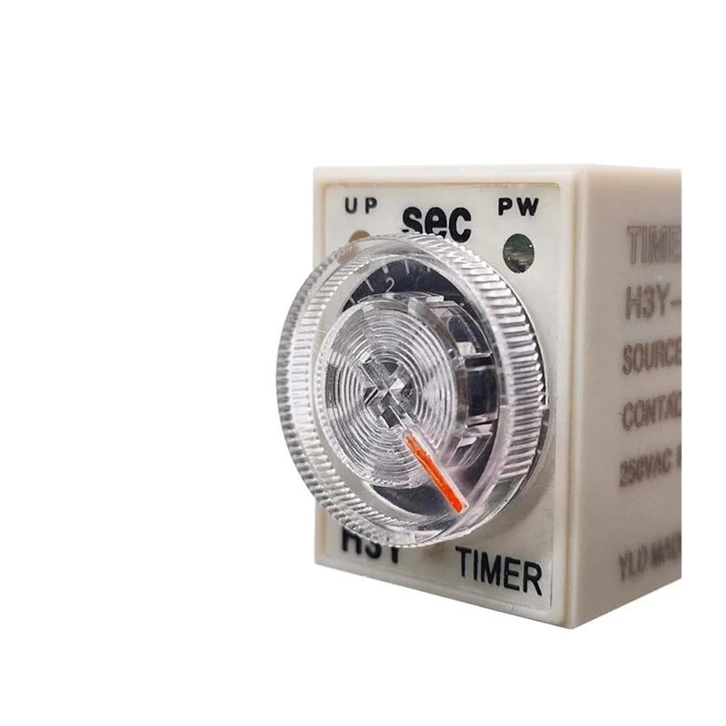 قطعة واحدة H3Y-4 AC110V 220V مؤقت تأخير تشغيل الطاقة بمفتاح دوار 1S/5S/10S/30S/60S/5M/10M/30M/60M (0-1 ثانية AC110V) - Image 4