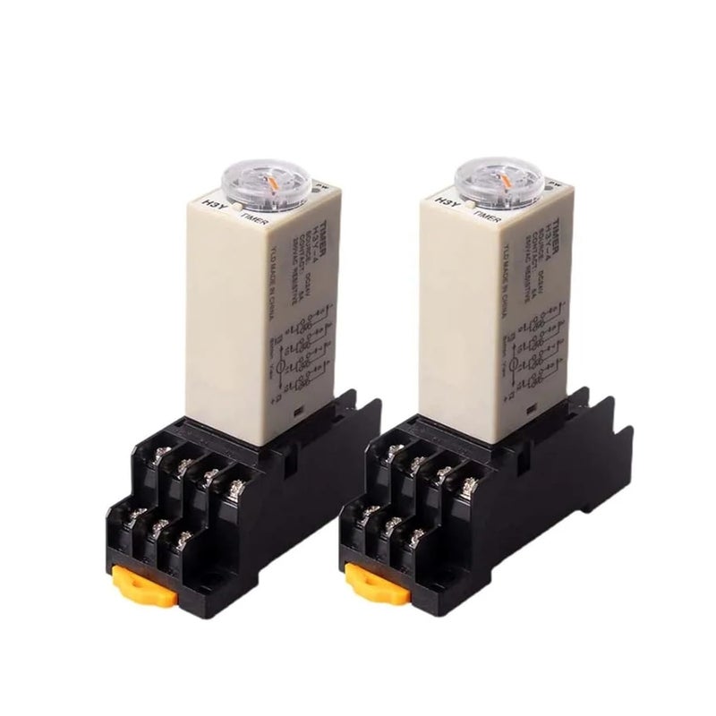 قطعة واحدة H3Y-4 AC110V 220V مؤقت تأخير تشغيل الطاقة بمفتاح دوار 1S/5S/10S/30S/60S/5M/10M/30M/60M (0-1 ثانية AC110V) - Image 1