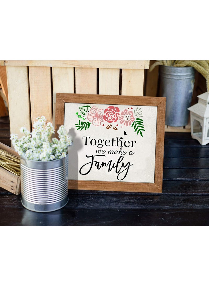 G GSS Designs GSS Designs 2 Pack Family Tree Flower Stencil (12x12 Inch) Family Together DIY Signs with Word Tree Flower Stencils for Painting on Wood, Wall Art, DIY Home Decor (SL-088)  - Image 4