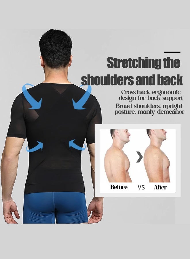 Men's Slim N Lift Body Shaper Vest with Comfortable Design and Waist Control - Image 3