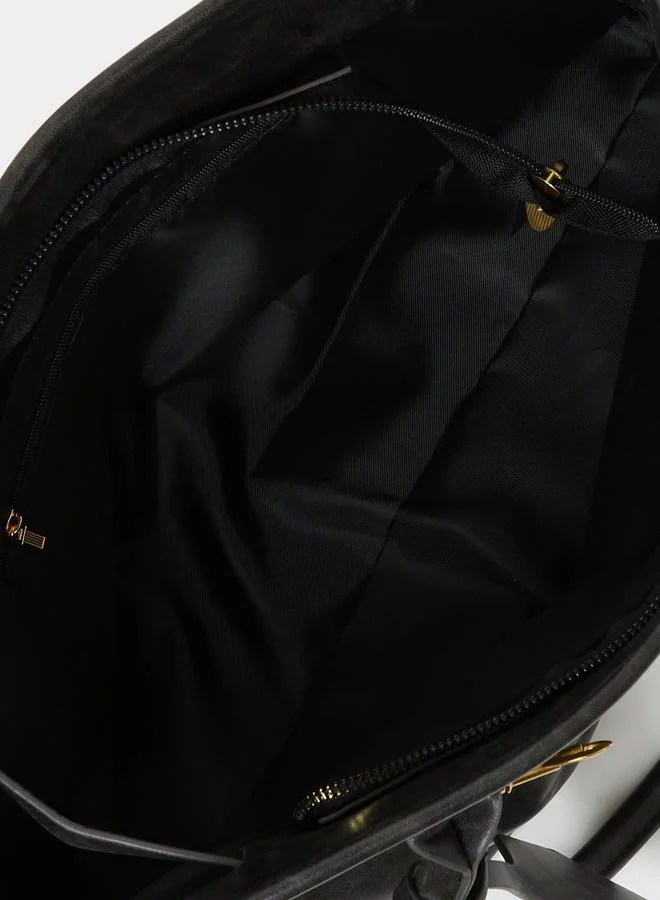 Styli Dual Strap Tote Handbag with Tag Drop