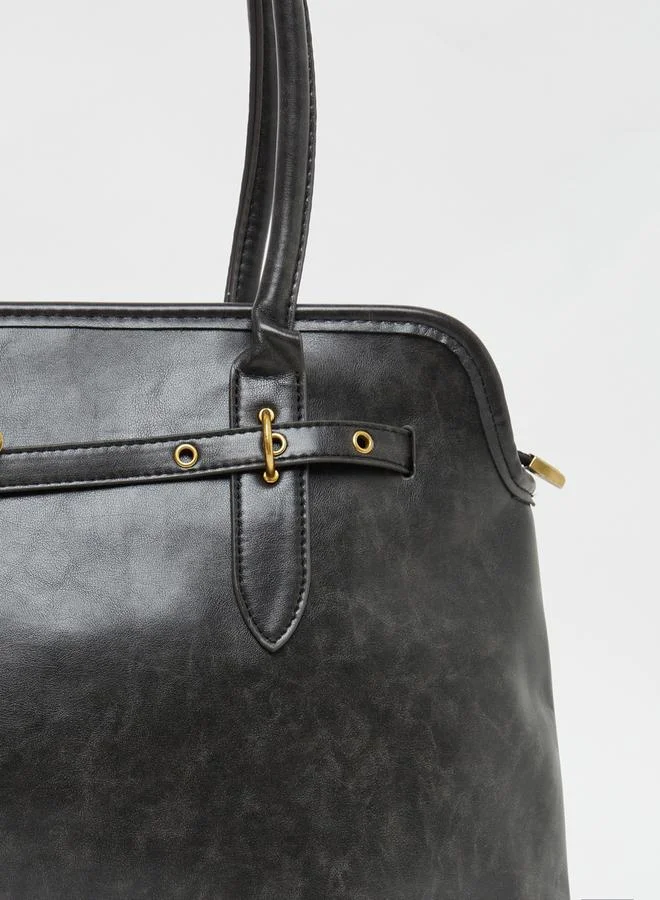 Styli Dual Strap Tote Handbag with Tag Drop