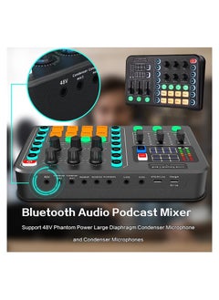 KASTWAVE Professional Audio Mixer, Podcast Equipment Bundle, Audio Interface with DJ Mixer Live Sound Card Effects and Voice Changer, for PC/Laptop/Phone/Streaming/Podcasting/Gaming  - Image 2
