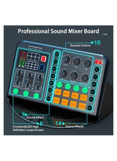KASTWAVE Professional Audio Mixer, Podcast Equipment Bundle, Audio Interface with DJ Mixer Live Sound Card Effects and Voice Changer, for PC/Laptop/Phone/Streaming/Podcasting/Gaming  - Image 4