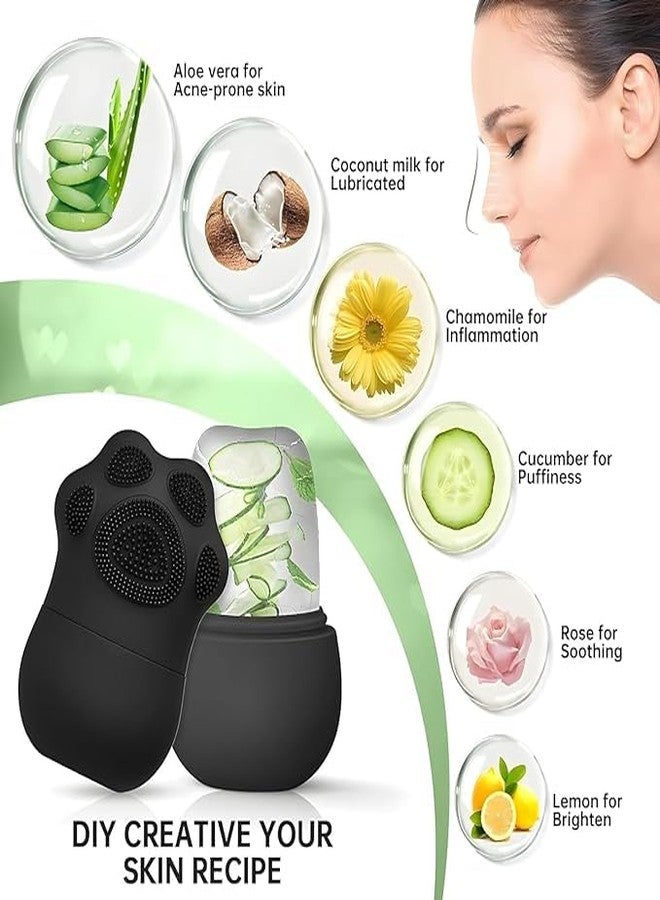 VALKYRIE Ice Roller With Scrubber For Face Eyes and Neck To Brighten Skin & Enhance Your Natural Glow/Reusable Facial Treatment to Tighten & Tone Skin & De-Puff The Eye Area (BLACK-PRIMIUM) - Image 4