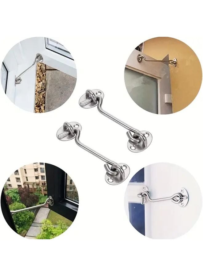 Stainless Steel Window Hooks 2 Set S Size Durable Door Anchors For Home Garage - Image 5