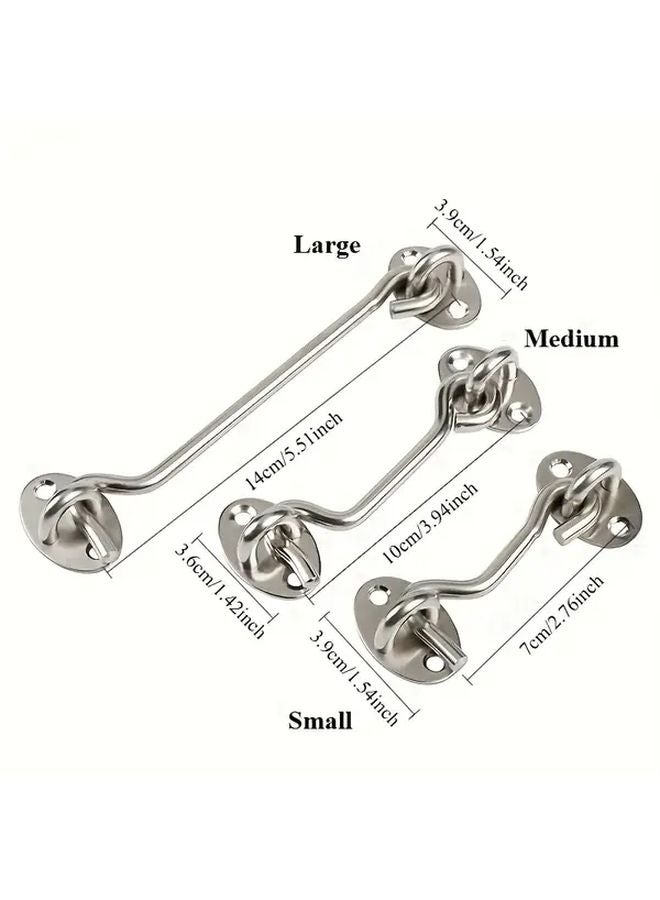 Stainless Steel Window Hooks 2 Set S Size Durable Door Anchors For Home Garage - Image 3