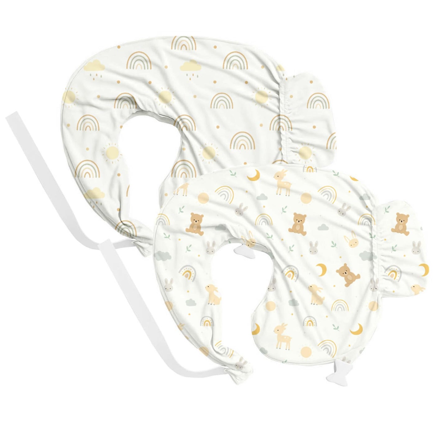 Littogoose Nursing Pillow Covers Compatible with Breast Feeding Pillow Nursing Pillow (2 Pack Covers-Pillow NOT Included)