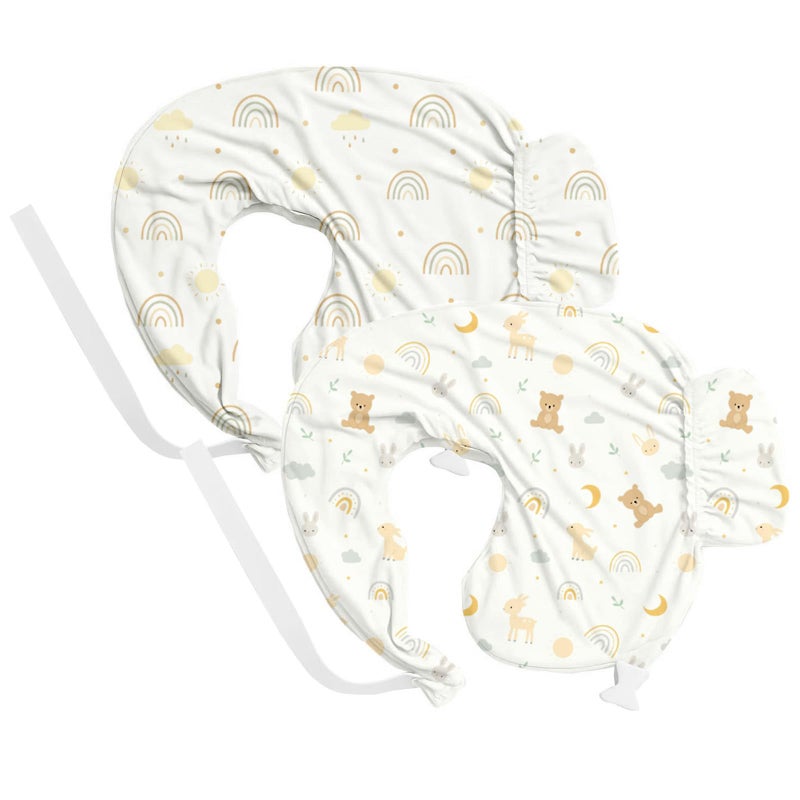 Littogoose Nursing Pillow Covers Compatible with Breast Feeding Pillow Nursing Pillow (2 Pack Covers-Pillow NOT Included) - Image 1
