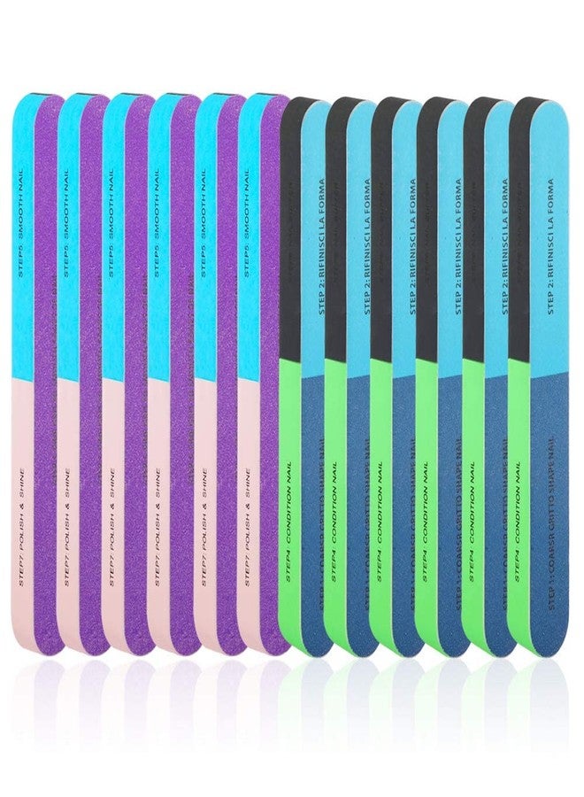 نيل ويند مبرد أظافر احترافي من نايل ويند للنساء والفتيات، ألواح صنفرة، أدوات مانيكير، كتلة مبرد أظافر للاستخدام المنزلي والصالون (مبرد أظافر بـ 7 اتجاهات، 3 قطع) - Image 1