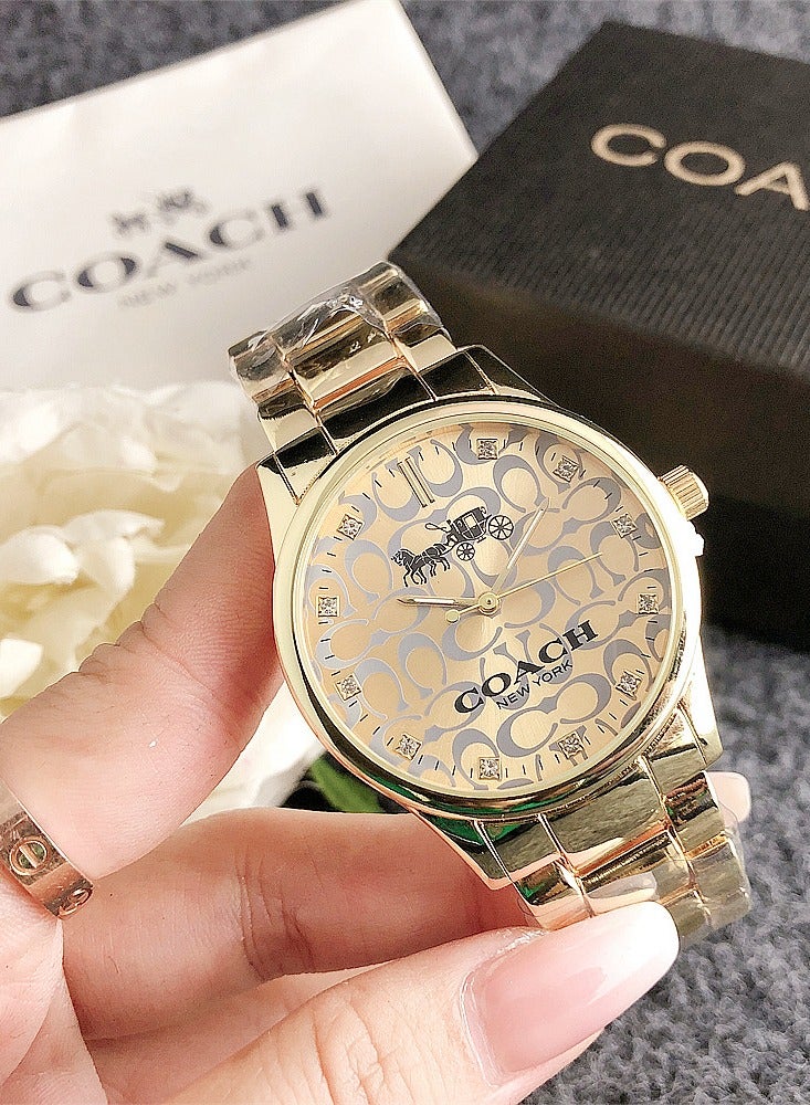 New Diamond Business Waterproof Watch Women's Men's Fashion Watch Quartz Watch  - Image 1