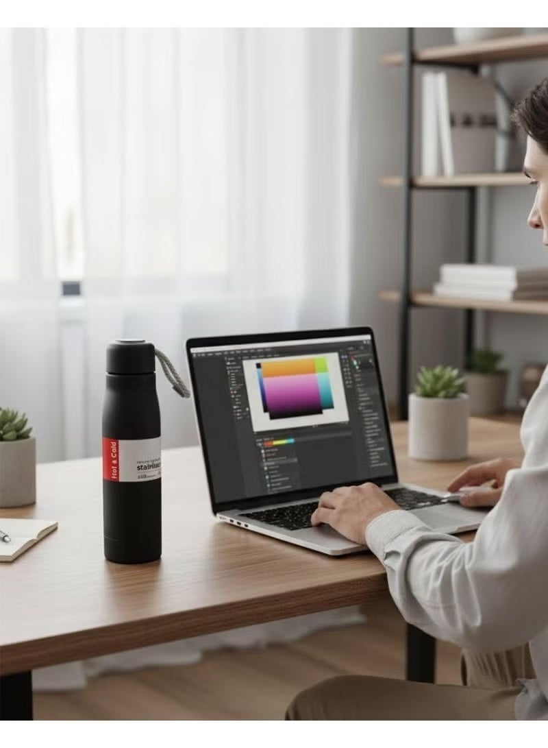 Thermal mug and flask, thermal bottle, tea and coffee thermos that keeps drinks hot or cold. Vacuum-insulated, made of 304 stainless steel, suitable for travel and hot and cold beverages. Features a leak-proof design. - Image 5
