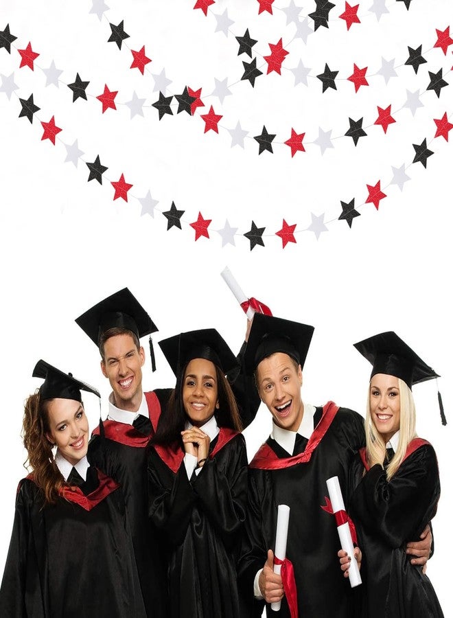 Hugtmr Black White-Red Birthday Party-Decorations Garland - 62FT Twinkle Little Star Graduation Hanging Streamers Banner,Wedding Baby Shower Backdrop, Vampire Classroom Decor Supplies - Image 4