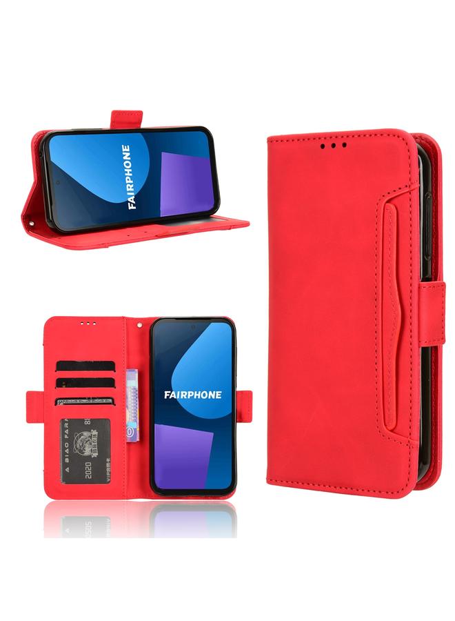 اس-توب جراب هاتف من الجلد لهاتف Fairphone 5 بملمس جلد العجل وفتحات للبطاقات - Image 1