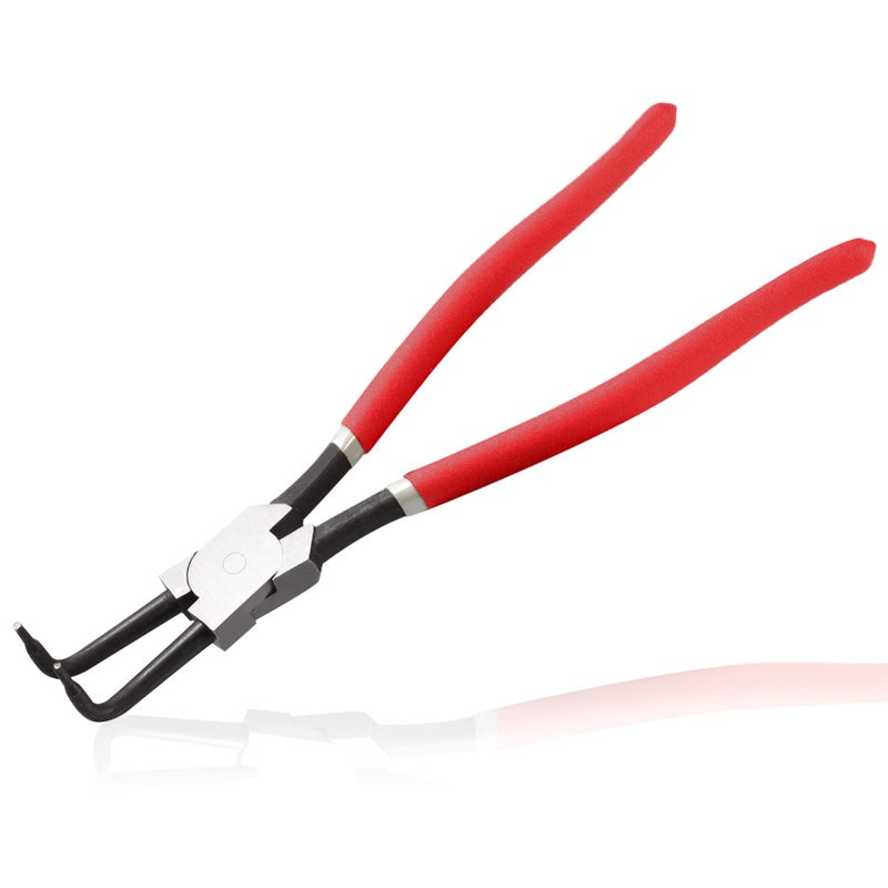 LEONTOOL 13Inch Internal Snap Ring Pliers 90 Degree Heavy Duty Retaining Ring Pliers with Bent Jaw Tip Diameter 012 Large Lock Ring Plier Circlip Plier for Installing Removing Retaining Ring