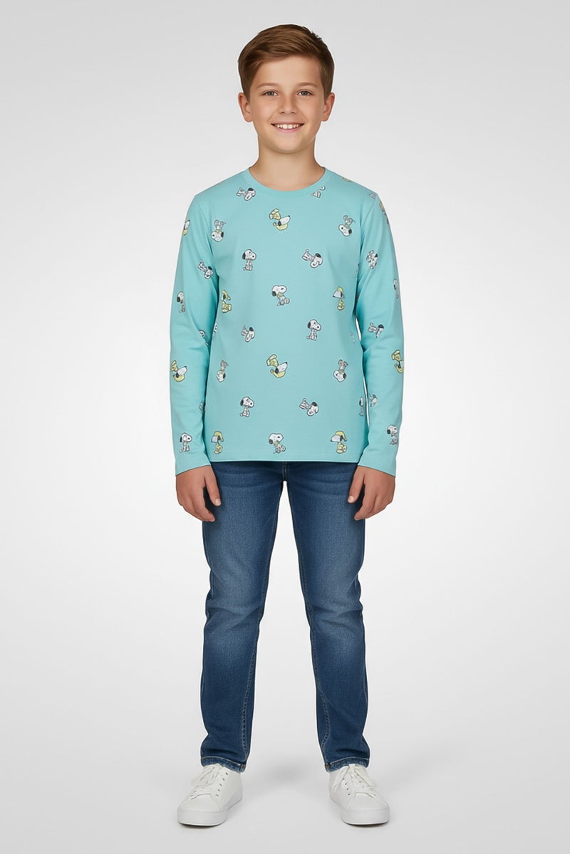 Hamleys x Peanuts Kids Boy Graphic Print Short Sleeve T-Shirt, Multicolor - Image 1