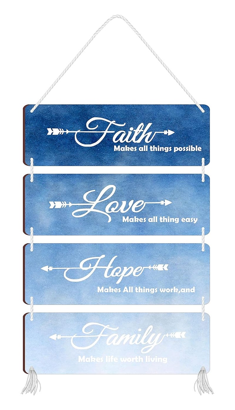 Blue Finch Wall Hanging Decoration Inspirational Quotes Home Decor Item Office Decor Study Room DecorLiving Room Decor - Image 1