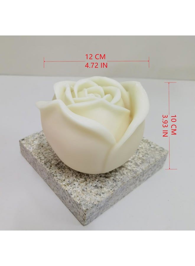 Huge Large Big Lotus，Rose， Peony Flower Silicone Mold ，Used for Making Gypsum Candles Resin Cement Holiday Sacrifice Mould (Large D Rose) - Image 2