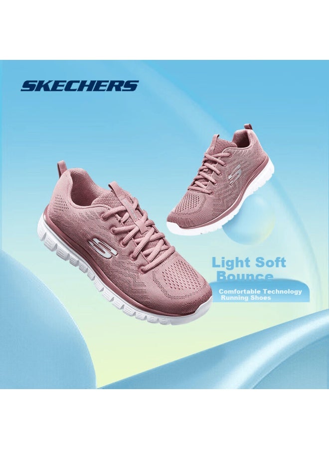 SKECHERS أحذية جري للرجال والنساء من سكيشرز، أحذية سفر، أحذية رياضية قابلة للتنفس، أحذية مريحة للمشي للأمهات، 12615 - Image 1