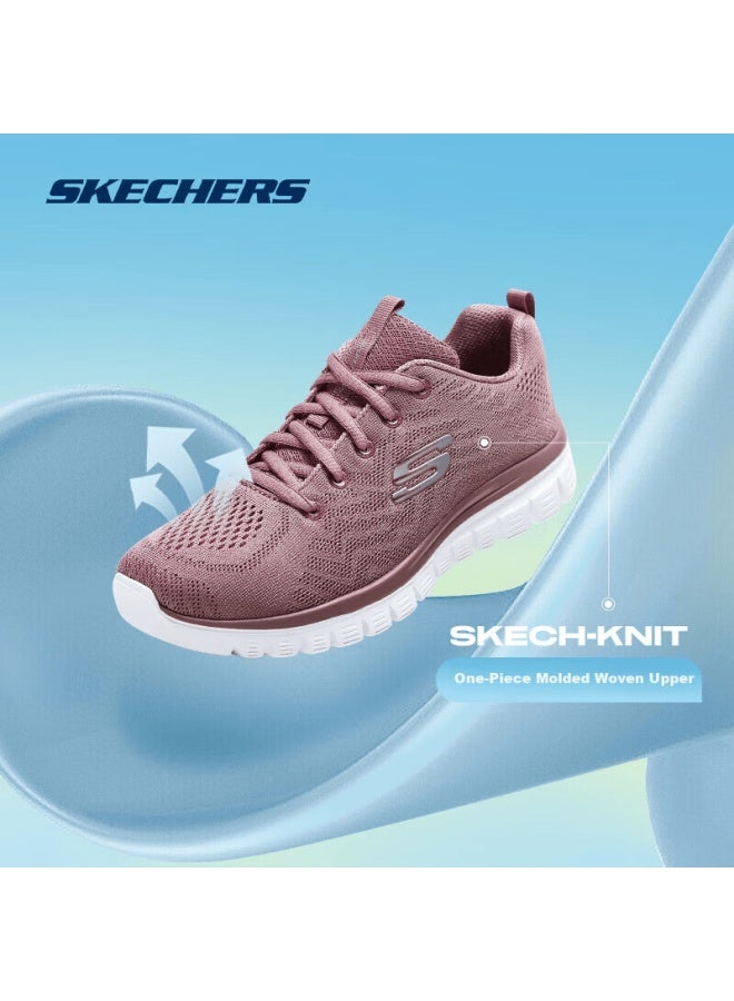 SKECHERS أحذية جري للرجال والنساء من سكيشرز، أحذية سفر، أحذية رياضية قابلة للتنفس، أحذية مريحة للمشي للأمهات، 12615 - Image 2