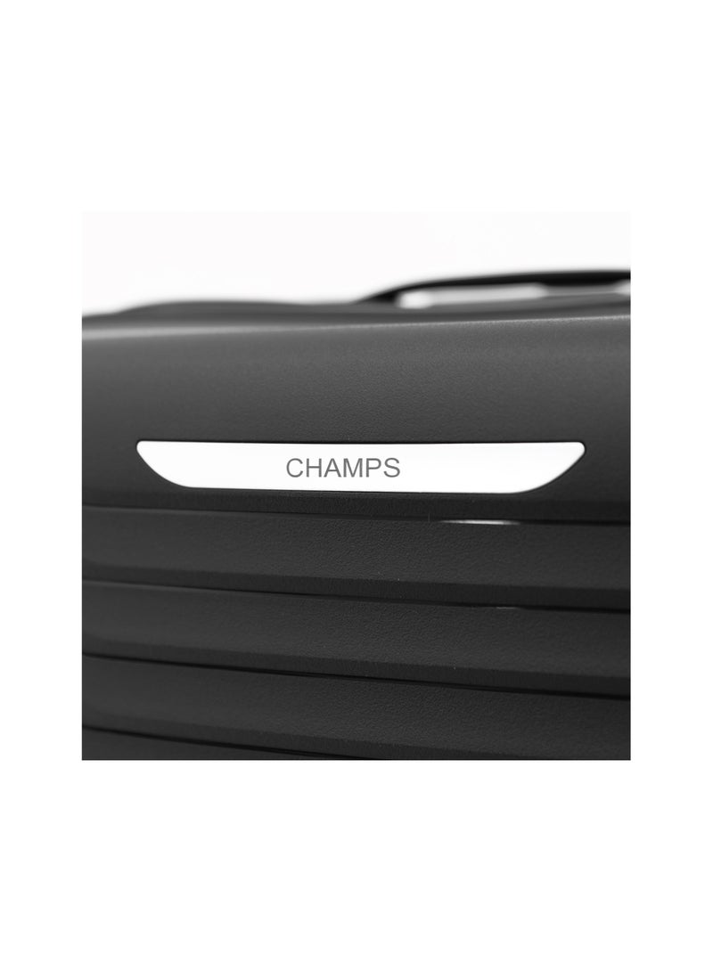 CHAMPS مجموعة حقائب سفر صلبة غير قابلة للكسر من مادة البولي بروبيلين مع 8 عجلات، مجموعة من 3 قطع من مادة البولي بروبيلين متعددة الطبقات، مقاس 20 و24 و28 بوصة (أسود) - Image 4