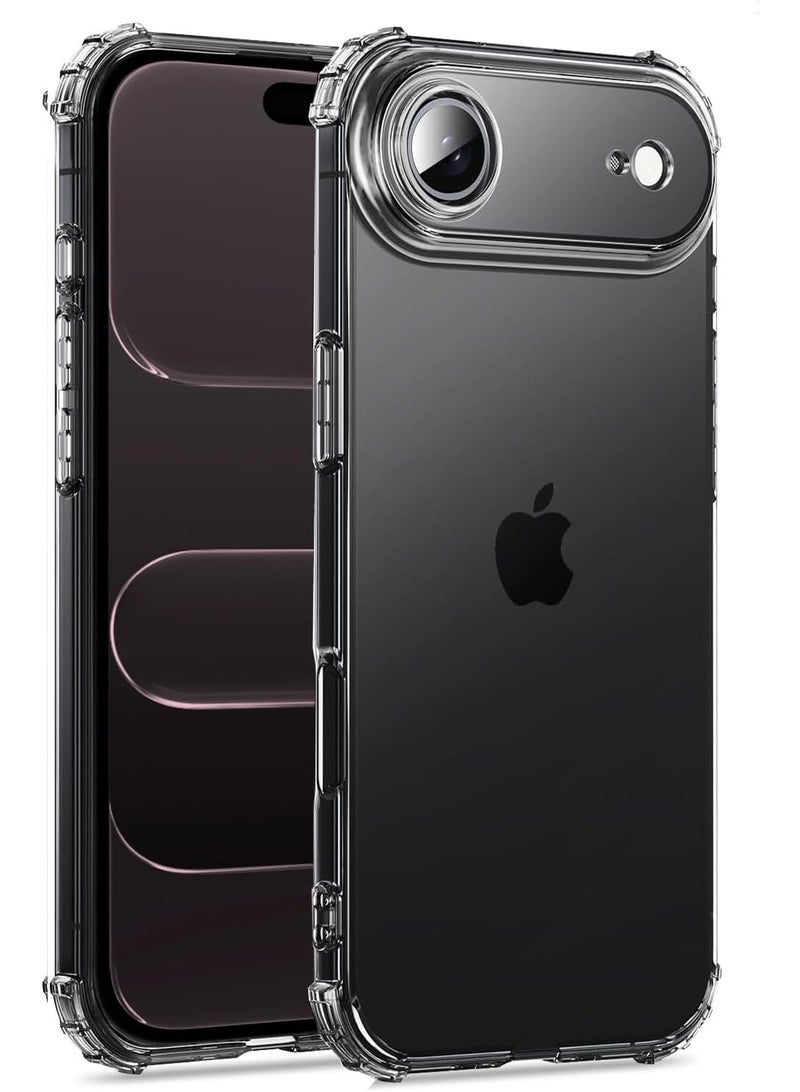 iPhone 17 Air Clear Case Soft Flexible Silicone TPU Shockproof Transparent Back Cover with Bumper Protection for iPhone 17 Air - Image 1