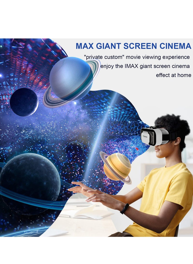 VR Headset,3D VR Glasses Virtual Reality Headset for iPhone  Android with Controller, Compatible 4.7-6.5 inch, Adjustable Universal Virtual Reality Goggles for Kids  Adults - Image 4