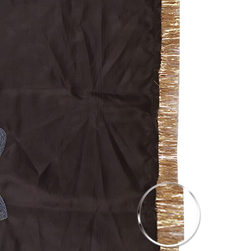 Dulhan DLC Black Satin Islamic ya Mohammad Flag Alam with Metallic Golden Embroidery 1mtrX15mtr - Image 3