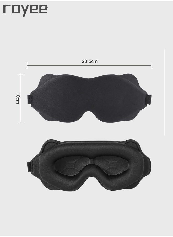 2Pack Sleep Mask for Side Sleeper Women Men, Eye Mask for Sleeping Light Blocking, 3D Contoured Cup Sleeping Mask, Soft Breathable Sleep Eye Mask with Adjustable Elastic Strap for Flight Nap
