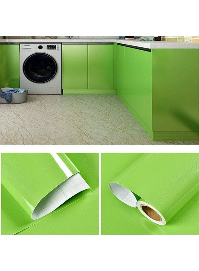 SUNBIRD Glossy Waterproof Self Adhesive Wallpaper Bathroom Kitchen Cupboard Desktop Pvc Contact Paper Wall Stickers Furniture Renovation (Green 24 X 86 Inch) - Image 5