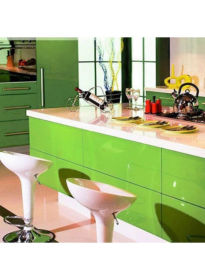 SUNBIRD Glossy Waterproof Self Adhesive Wallpaper Bathroom Kitchen Cupboard Desktop Pvc Contact Paper Wall Stickers Furniture Renovation (Green 24 X 86 Inch) - Image 3
