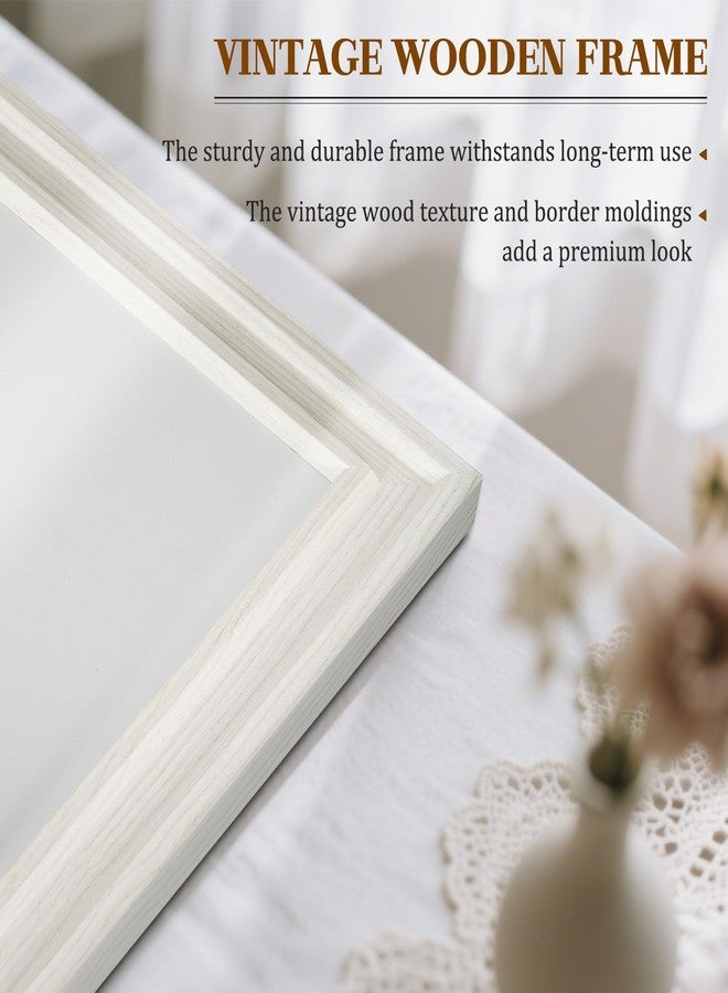 QUEENLINK Magnetic Dry Erase Board, 24" x 18" White Board, Decorative Whiteboard for Wall, White Vintage Wood Frame - Image 3