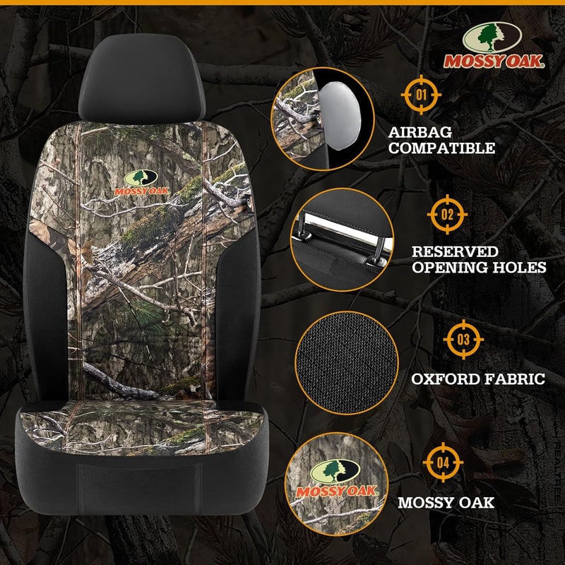 Mossy Oak Low Back Camo Seat Covers - Airbag Compatible, Universal Fit for Most Bucket Seats - Image 3
