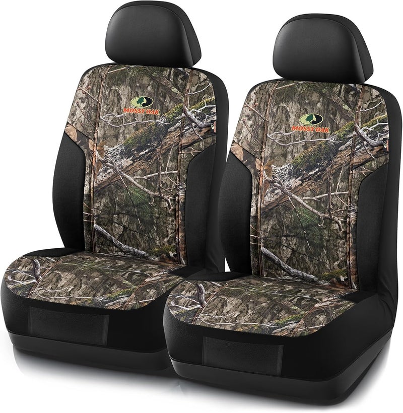 Mossy Oak Low Back Camo Seat Covers - Airbag Compatible, Universal Fit for Most Bucket Seats - Image 1