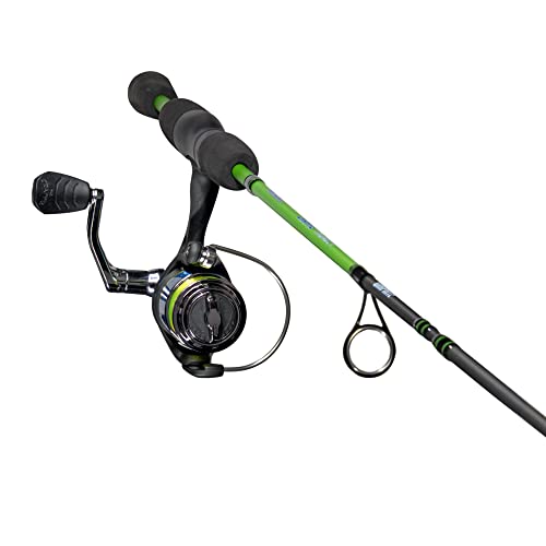 Lew's Lews Crappie Thunder Spinning Reel and Fishing Rod Combo 5Foot 6Inch 2Piece IM6 Graphite Blank Size 75 Reel Right or LeftHand Retrieve Crappie Thunder Green - Image 1
